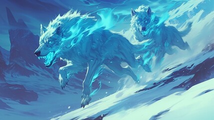 The spectral wolves unnatural speed and agility makes them almost seem like spirits of the wind itself gliding effortlessly through the frozen air