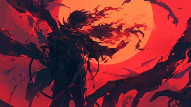 A haunting silhouette dances in the warmth of the fire sending chills down the spine of anyone who lays eyes on it