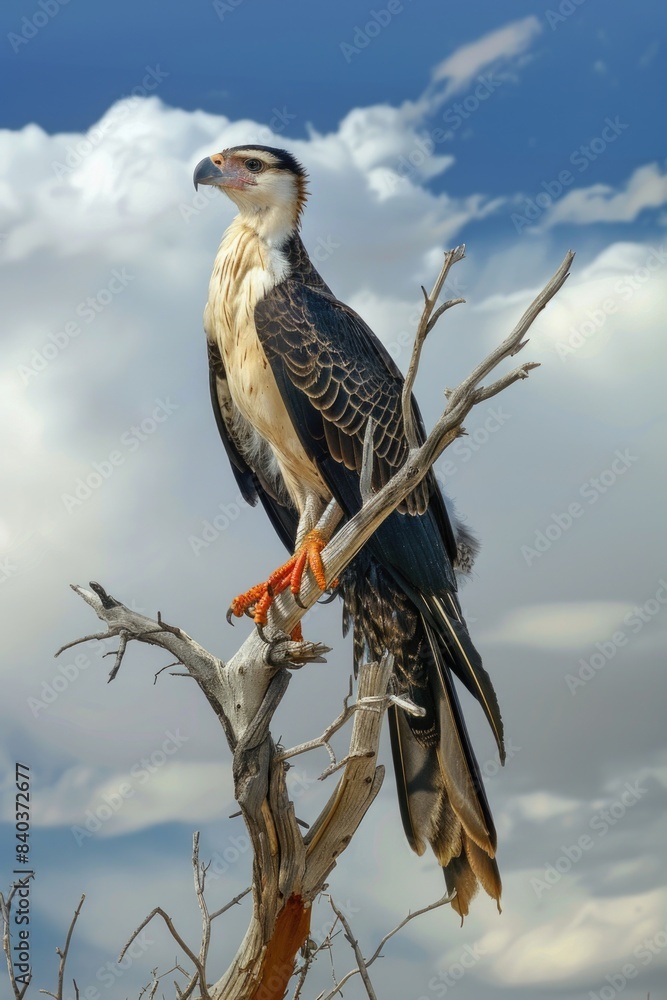 Poster a bird sits atop a tree branch, enjoying the view