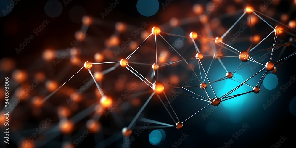Poster the significance of interconnected geometric shapes in a plexus network for technological advancemen