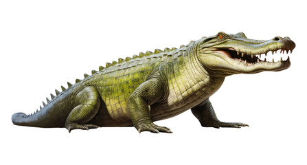 Obraz premium PNG Crocodile dinosaur reptile animal. 