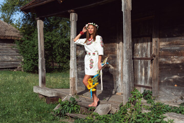 Young woman in Ukrainian nature