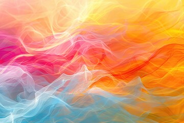 Fototapeta premium Abstract art featuring swirling colors and wispy smoke effects, suitable for use in designs and graphics where a unique atmosphere is needed