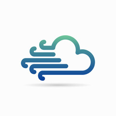 fast cloud logo template, cloud logo