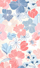 Seamless pattern of flower.