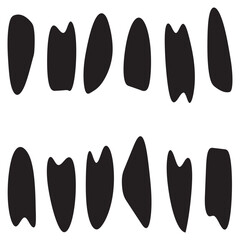 Amoeba blob, irregular shape vector illustration set.  EPS 10/AI