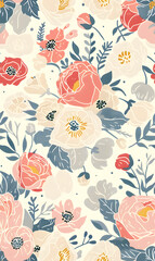 Seamless pattern of flower.