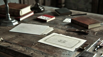 Enchanting Magician's Lair Spellbinding Business Cards Illusion Props and Magic Books in Workshop