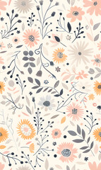 Seamless pattern of flower.