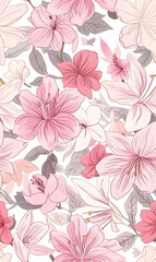 Fototapeta premium Seamless pattern of flower.