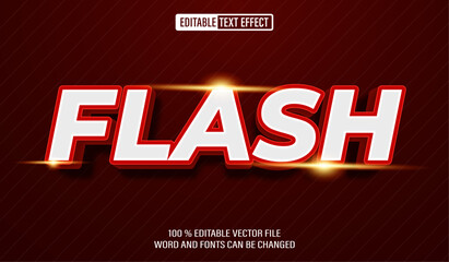 Editable 3d text style effect - Flash text effect Template