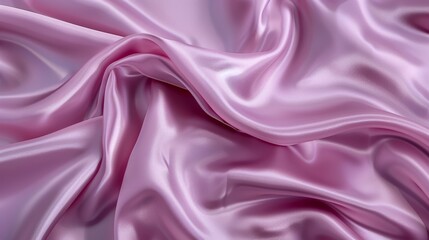 Obraz premium a close-up of a piece of pink satin fabric wrinkled and fluffy