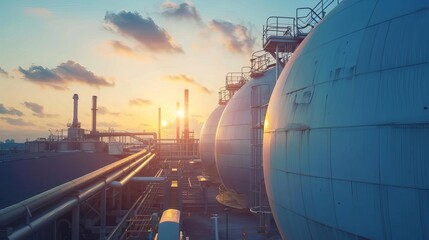 massive insulated thermal energy storage tanks at industrial power plant sustainable technology