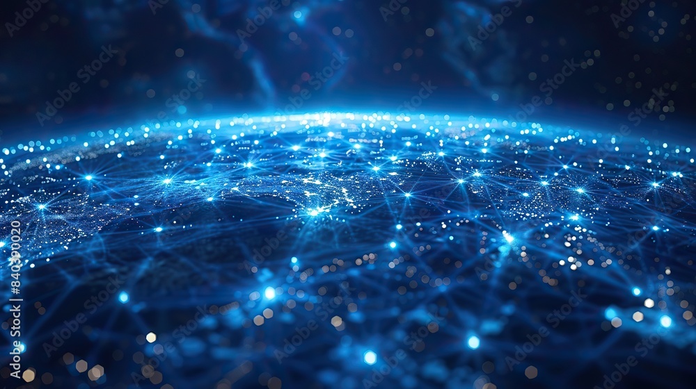 Poster planet earth network connection web globe data exchange.image illustration