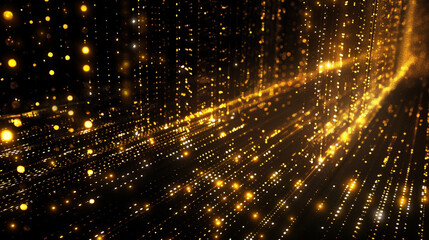 Black empty luxury background gold light speed glow.