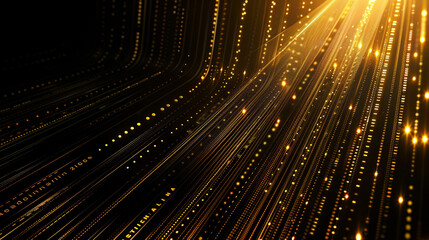 Fototapeta premium Futuristic gold light luxury black background.