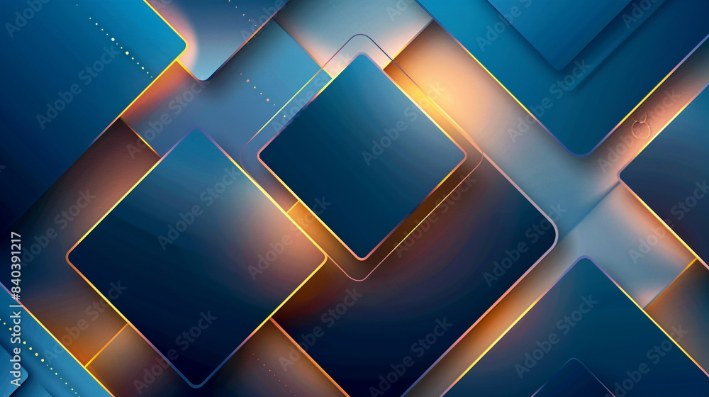 Poster abstract background with line background with diamond and triangle square 3d shapes.