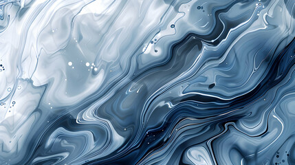 Fototapeta premium Marble rock texture blue ink pattern liquid swirl paint white dark that is Illustration background for do ceramic counter tile silver gray that is abstract waves skin wall luxuriou