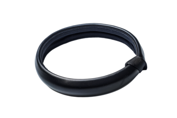 Black Leather Steering Wheel Cover