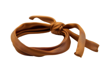 Brown Silk Scarf Knot