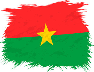 Grunge flag of Burkina Faso