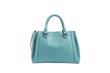 Blue Leather Handbag
