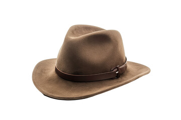 Brown Fedora Hat with Leather Band