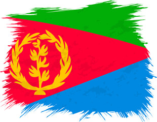 Grunge flag of Eritrea