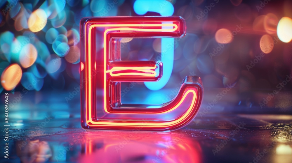 Poster the letter e is highlighted in red and blue, a simple yet effective way to draw attention