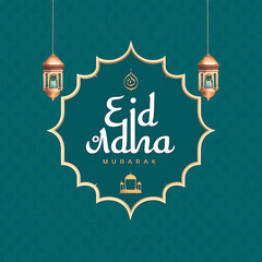 Eid Mubarak greeting card background Islamic festival Background and banner design