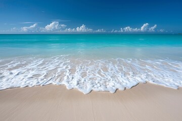 Breathtaking tropical beach with clear turquoise waters and mesmerizing ocean vistas
