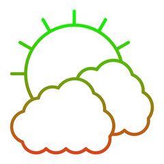 Clouds And Sun Icon