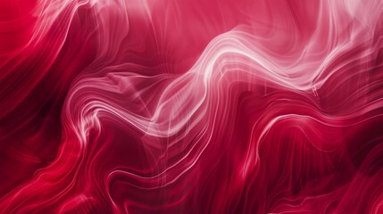 Obraz premium Abstract flowing red and white waves with smooth texture.