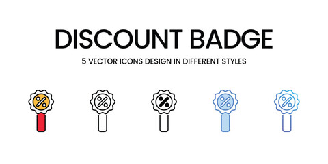 Discount Badge icons vector set stock illustration.