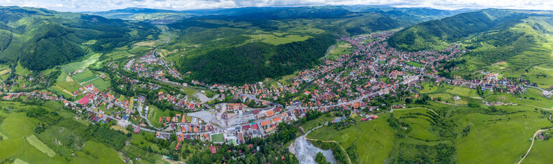 Aerial view of Praid resort in Harghita county - Romania