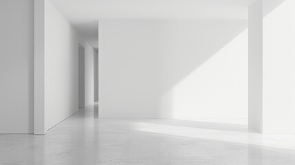 Obraz premium Clean white space with a large empty area and a smooth background.