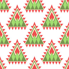 Geometric ethnic traditional fabric seamless pattern 