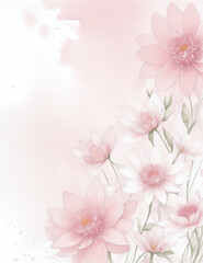 pink blossom background - Abstract light pink flowers background - Generative AI