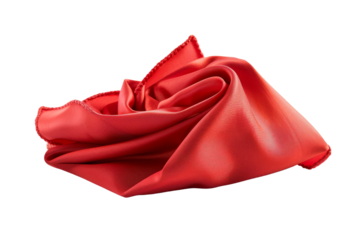 Red Silk Fabric Close-up