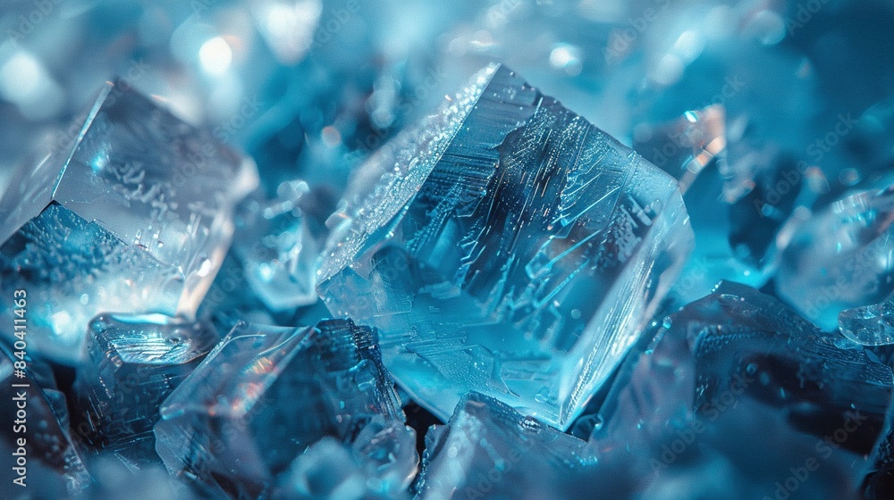 Aufkleber a table with two piles of ice cubes stacked on top of each other