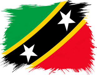 Grunge flag of Saint Kitts and Nevis