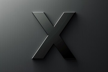 Obraz premium Close-up shot of a metal letter X on a wall