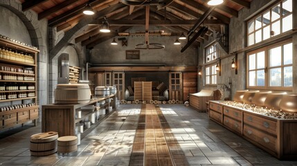 Fototapeta premium Artisan Cheesemaking Farm Business Cards Dairy Cows and Aged Cheese Rural Farming Lifestyle Stock Image