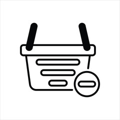 Delete To Basket vector icon