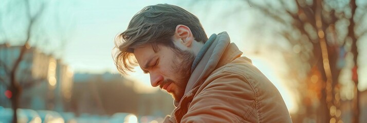 Man Experiencing Chronic Spinal Pain Concept