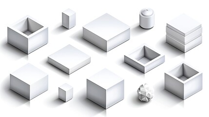 Obraz premium overlay shadow effects on an isolated white background realistic modern drop shadows on various angles sizes and directions modern set perspective isometric front set.image illustration