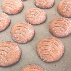 Making homemade lemon cookies. dessert