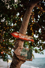 sign on the beach