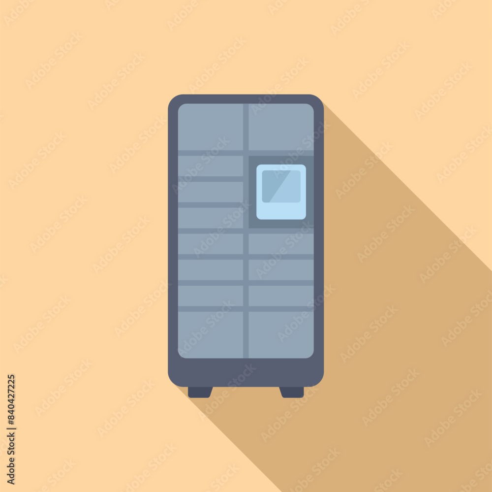 Poster illustrating the power of modern computing, this server tower is an essential tool for businesses of