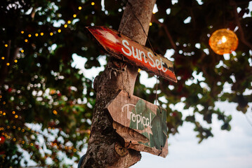 sign on the tree